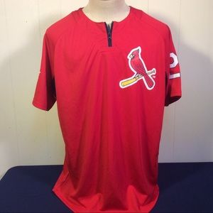 St. Louis Cardinals mens zip up Jersey size XL MLB Jersey Coca-Cola